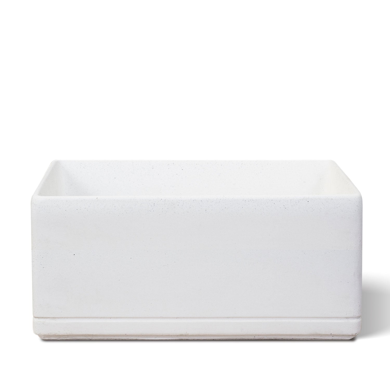 Lavello da Giardino Senza Rubinetto 45x30x20 cm in Cemento e Granulati di Marmo Rodi Bianco