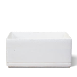 Lavello da Giardino Senza Rubinetto 45x30x20 cm in Cemento e Granulati di Marmo Rodi Bianco