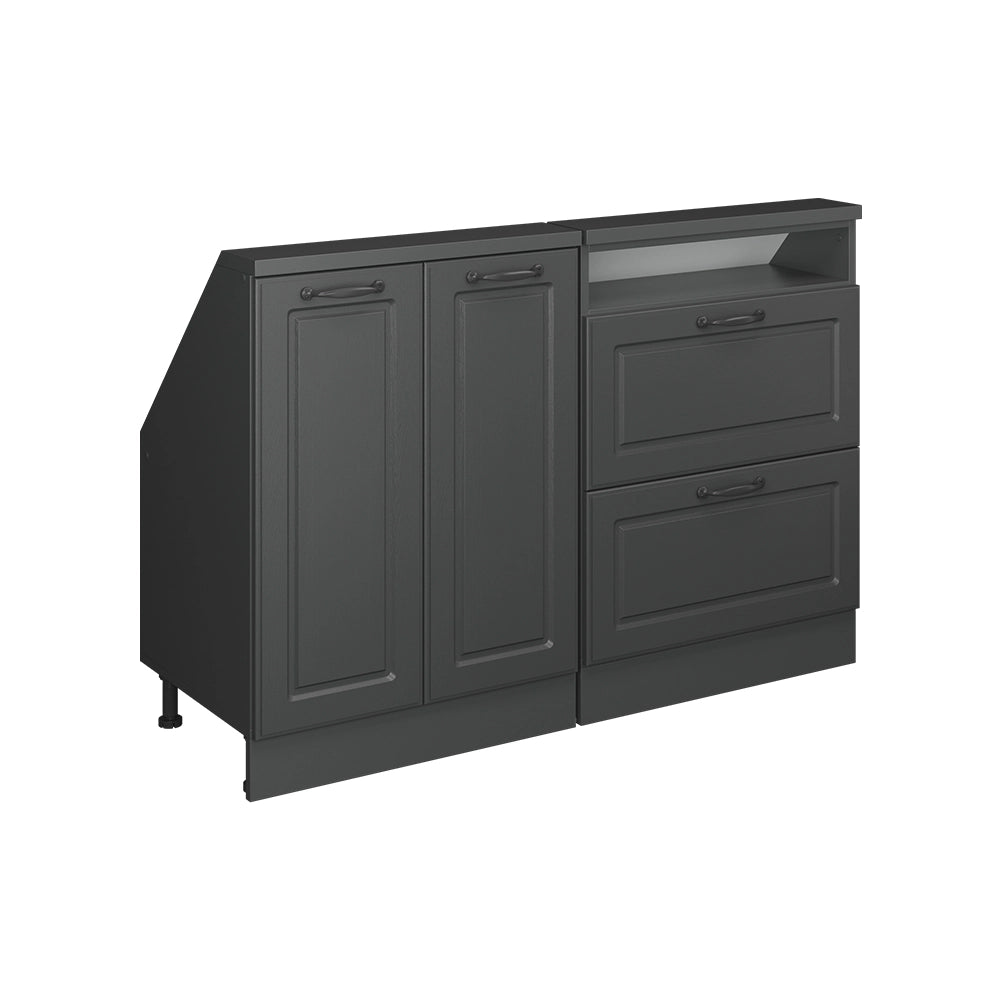 Set di mobili sottotetto Rion Antracite rustico/Antracite 120 x 83.8 cm Set di 2 Vicco