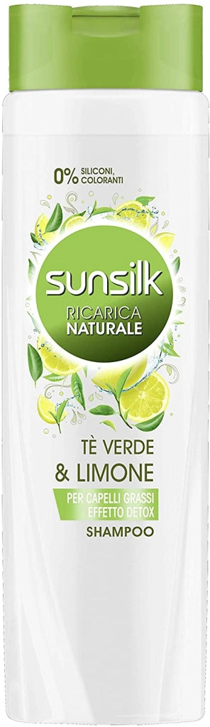SUNSILK SHAMPOO 250 ML PER CAPELLI GRASSI THE VERDE E LIMONE