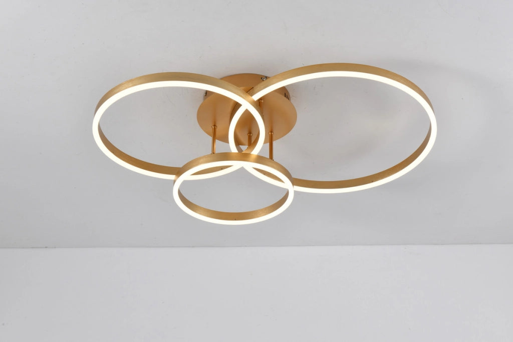 ZMH Lampada da soffitto plafoniera LED dorata dimmerabile 74W telecomando moderna per camera letto soggiorno sala pranzo