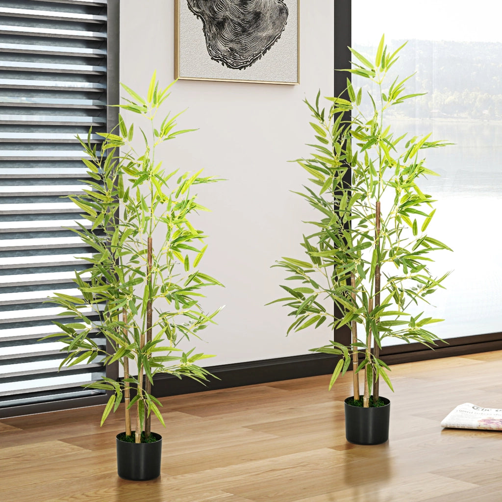 Bamb¨´ Artificiale 120cm ¨C Xylo ¨C Con Vaso Decorativo Realistico