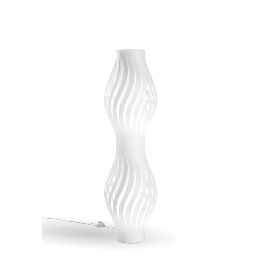 Piantana Moderna Helios Polilux ® Bianco 2 Luci E27 H123Cm