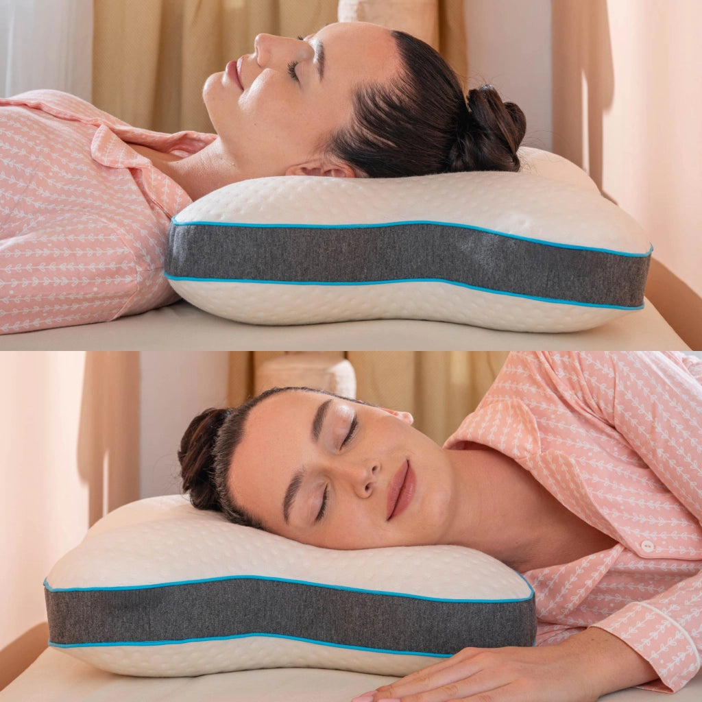 Cuscino Cervicale Memory Foam Ergonomico a Forma di Farfalla – 57x45x13 cm | Cuscino Ortopedico per Dolori Cervicali | Supporto per Schiena e Collo | Rivestimento Traspirante e Sfoderabile