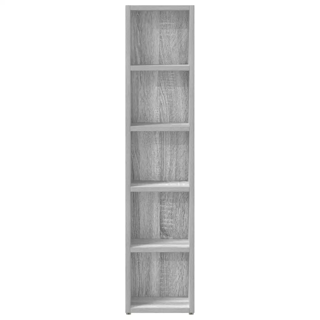 Mobili Porta CD 2pz Grigio Sonoma 21x16x93,5 Legno Multistrato 815319