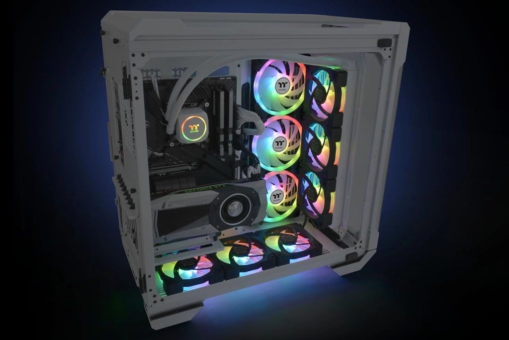 SWAFAN EX12 ARGB Ventola di raffreddamento per PC bianca TT Premium Edition 3 Fan Pack