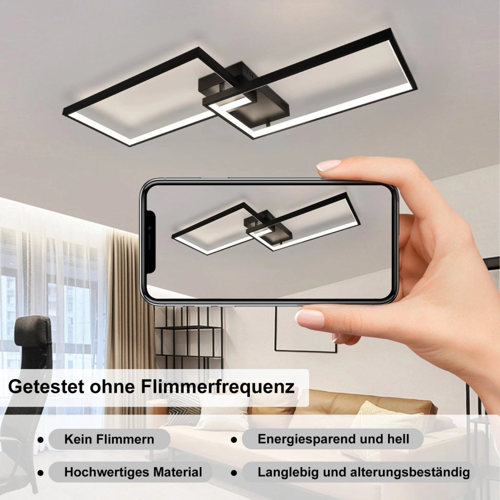 ZMH Lampada da soffitto a LED con telecomando - Lampada da camera da letto in metallo