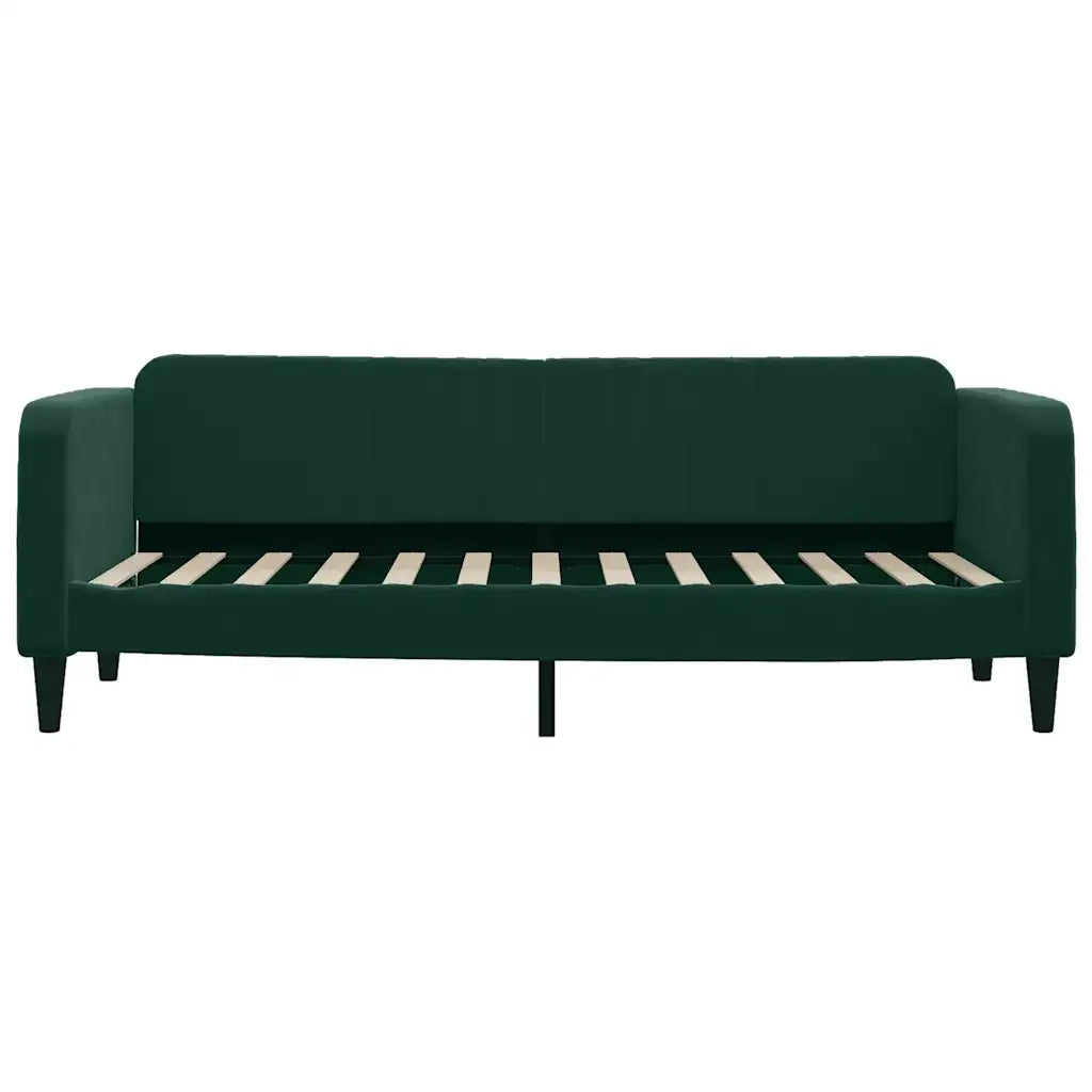 Divano Letto con Letto Estraibile Verde Scuro 80x200cm Velluto 3197058
