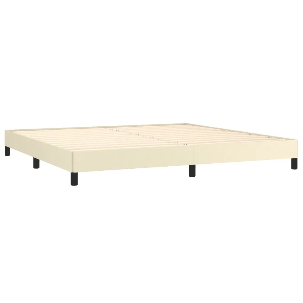 Giroletto a Molle con Materasso Crema 200x200 cm in Similpelle 3127333