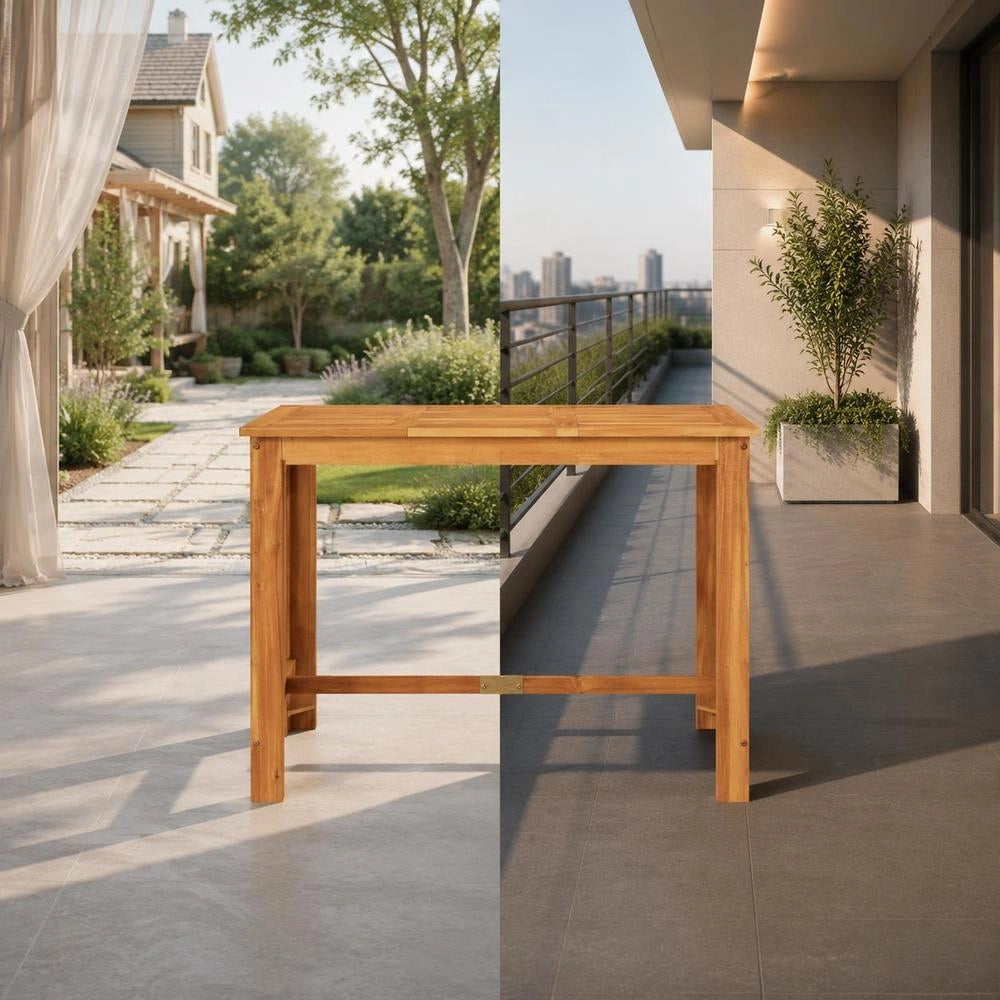 Garden Bar Table 120x60x105 Cm Solid Acacia Wood