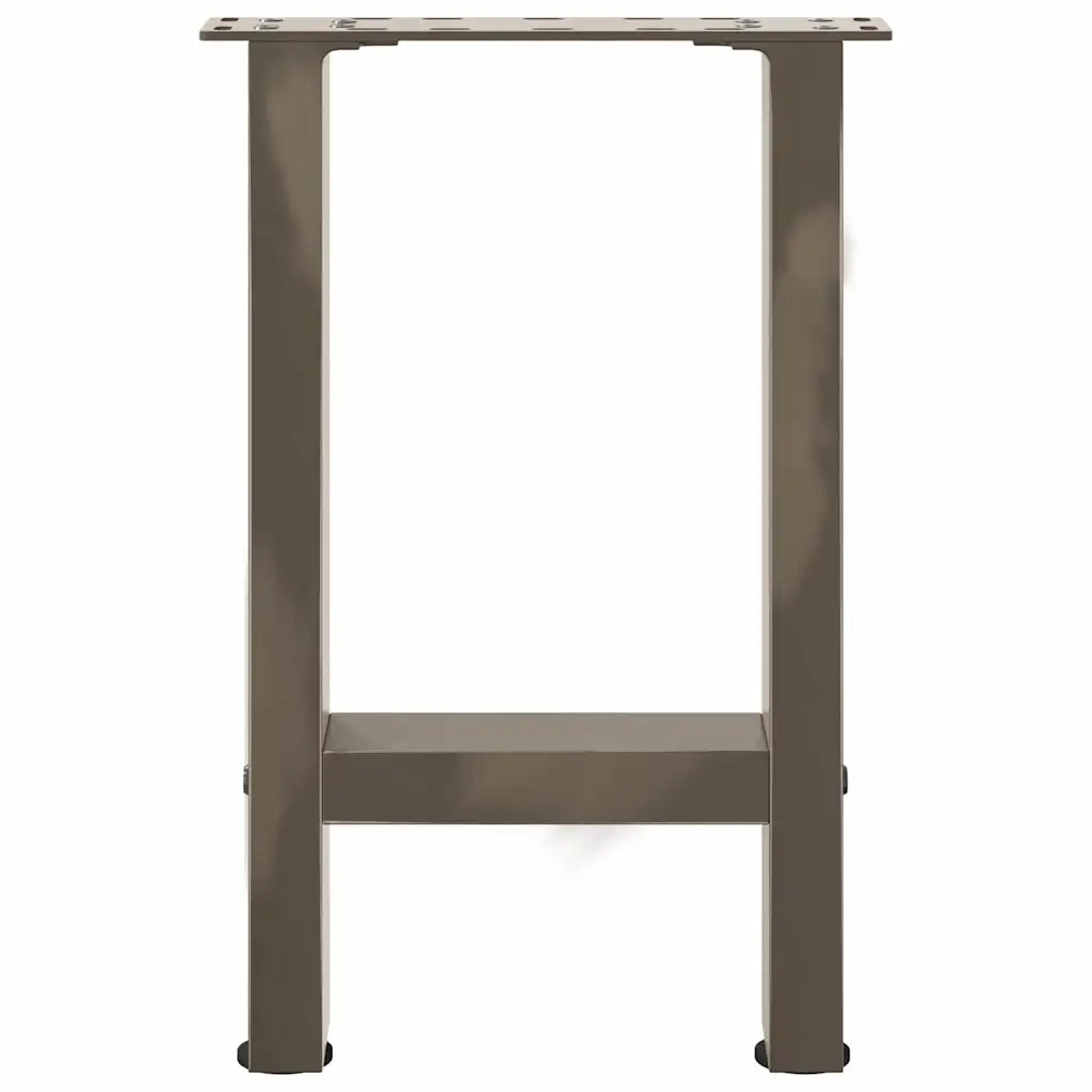 Gambe per Tavolino da Caffè in Acciaio Naturale 2 pz 38x(42-43) cm Acciaio 4013279