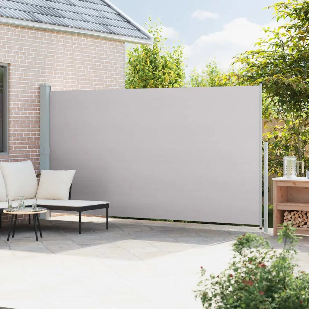Tenda da Sole | Tenda laterale Retrattile per Patio 200x500 cm Grigia