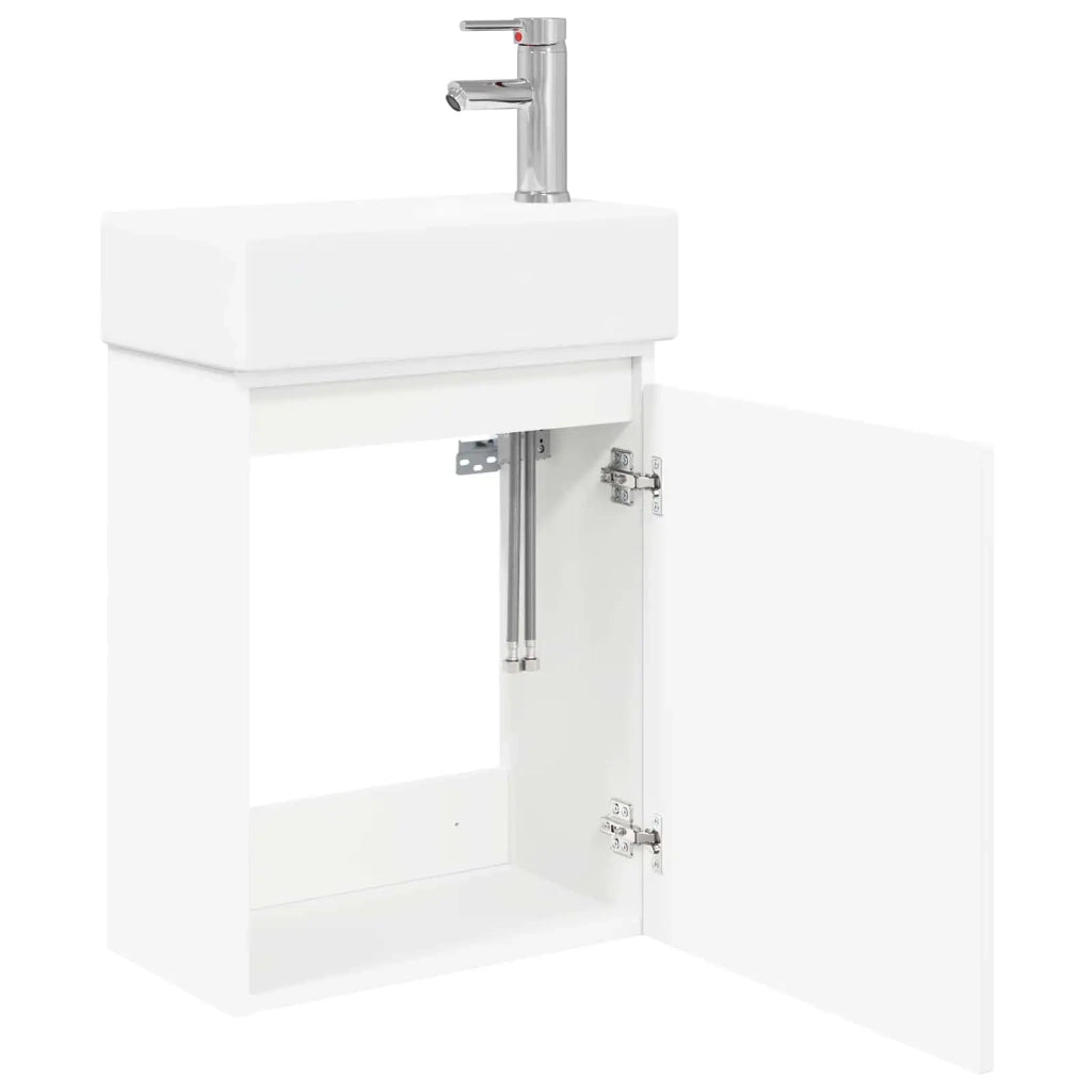 Mobile bagno con rubinetto Bianco 45,5 x 22,5 x 84 cm