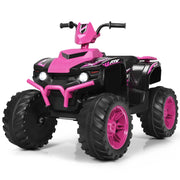 Quad elettrico ATV 12 V per bambini con musica e luci LED, Quad a batteria con sedile comodo 104x67x74cm Rosa-Macchinine giocattoli