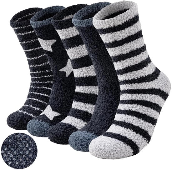 Sokker Antislip - Termosokker Detti - Sovrappensieri con Piuma - Caldi e Respiranti - Hiel Fortificato - Ideali per Casa