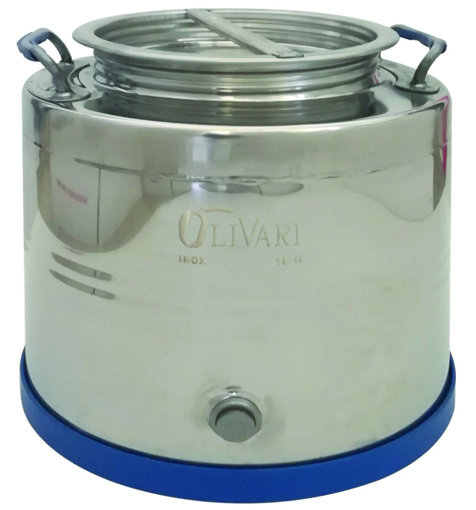 BIDONE FUSTO CONTENITORE IN ACCIAIO INOX OLIVARI BLINDO LT.15
