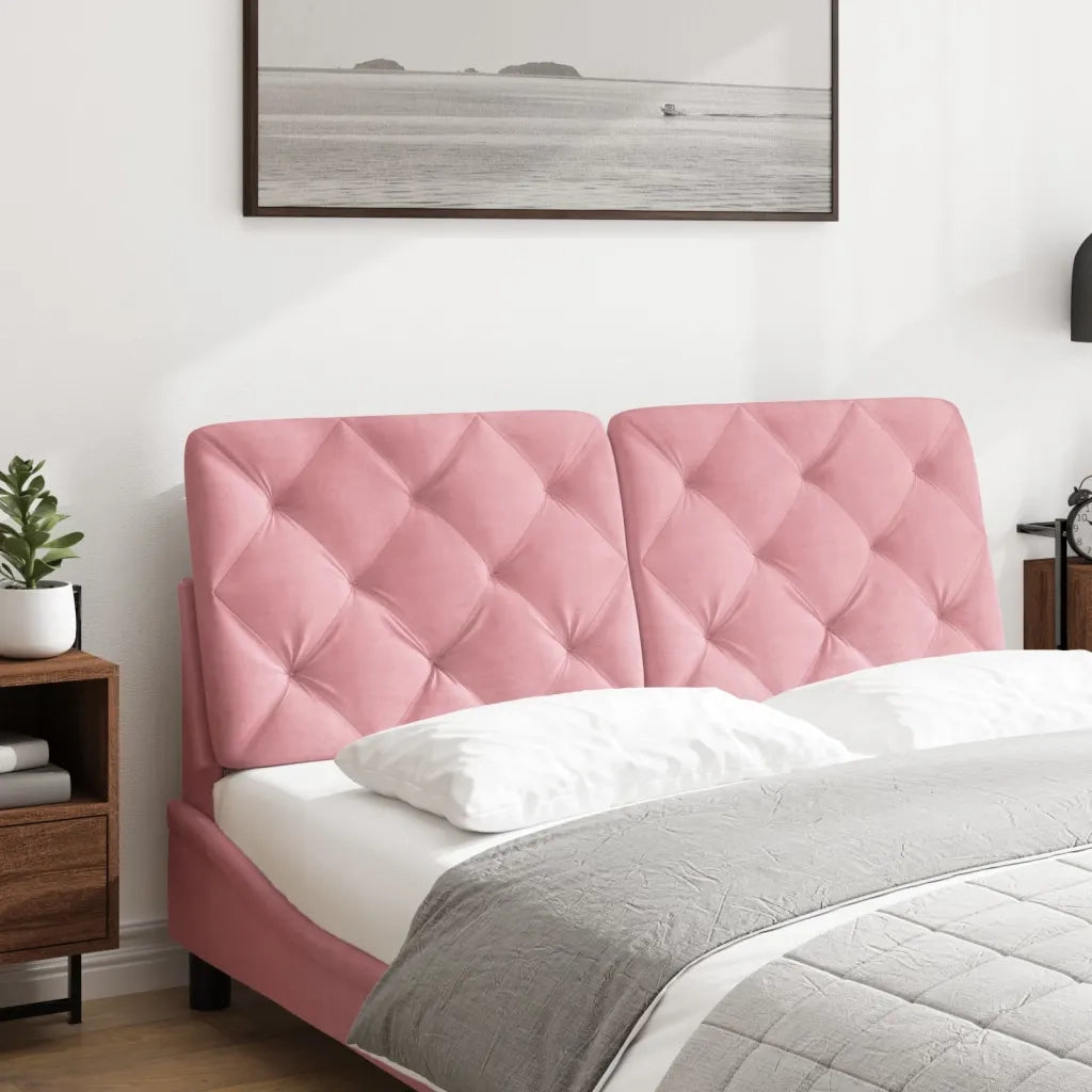 Cuscino Testiera Rosa 140 cm in Velluto CFW7606154
