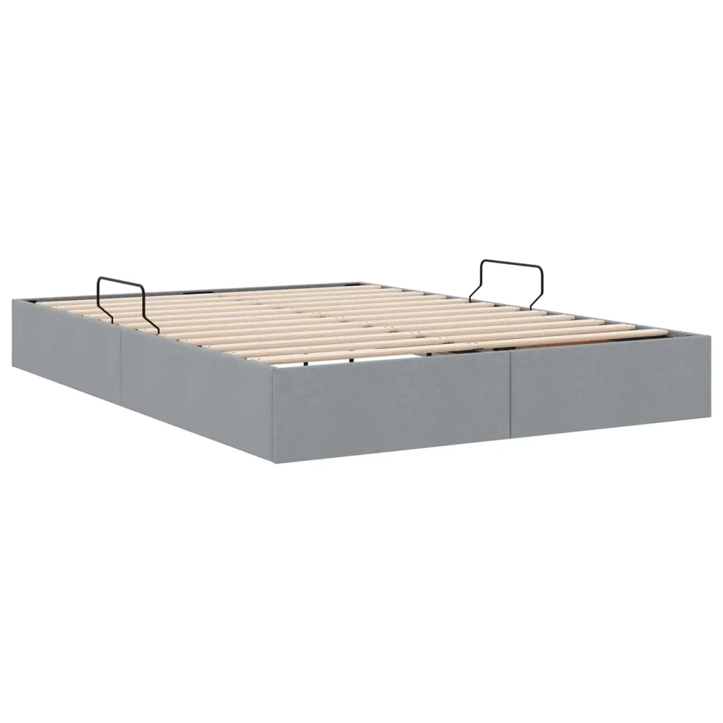 Letto ottomano Grigio chiaro 140 x 190 cm Tessuto 3442820