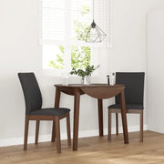 Sedie da Pranzo con Cuscini 2pz Marrone Legno Massello di Hevea 4102449