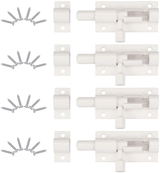 Blocco di sicurezza per porte - 4 pezzi - 63 x 25 mm - Inox - Sostenibile - Antisfondamento