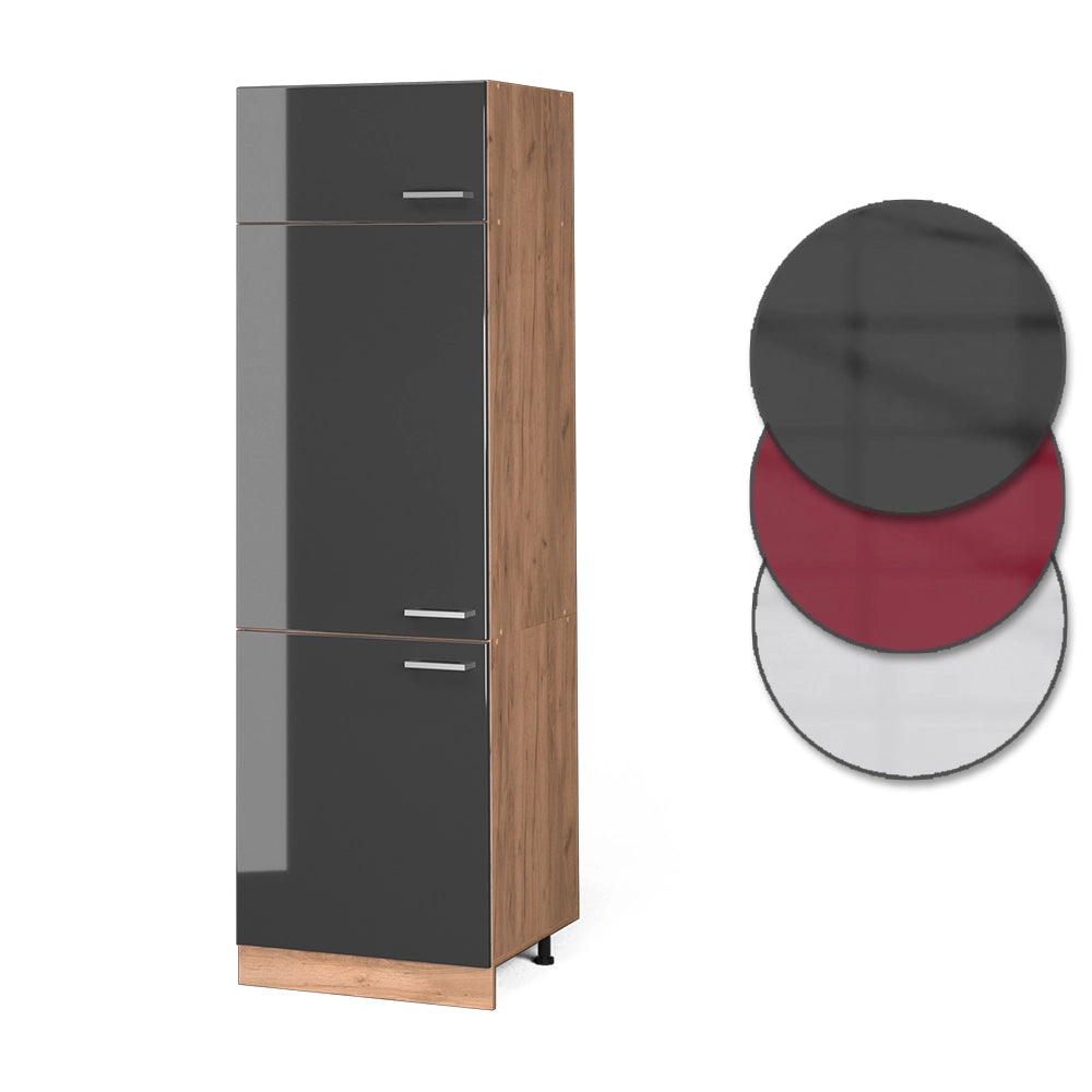 Vicco Armadio frigorifero Antracite lucido 60 cm