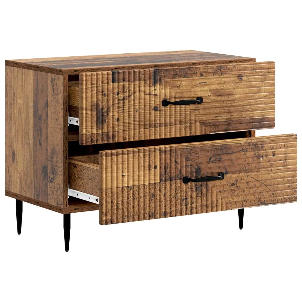 Armadio da Notte con cassetto Legno antico 62 x 34,5 x 47,5 cm 894783
