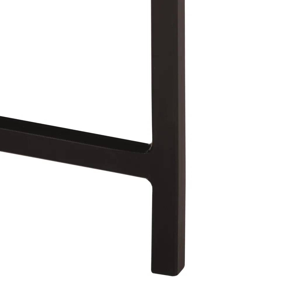 Tavolo da Salotto 45x45x40cm in Legno Massello di Mango e Ferro 371969