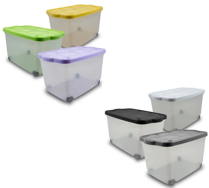 Scatola portabiancheria multiuso box tartarugo 60 x 40 x 36 cm belli&forti 85 litri