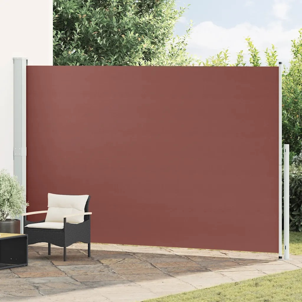 Tenda Laterale Retrattile per Patio 220x500 cm Marrone 313432