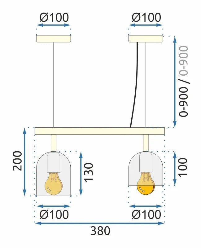 Lampada APP1033-2C Black