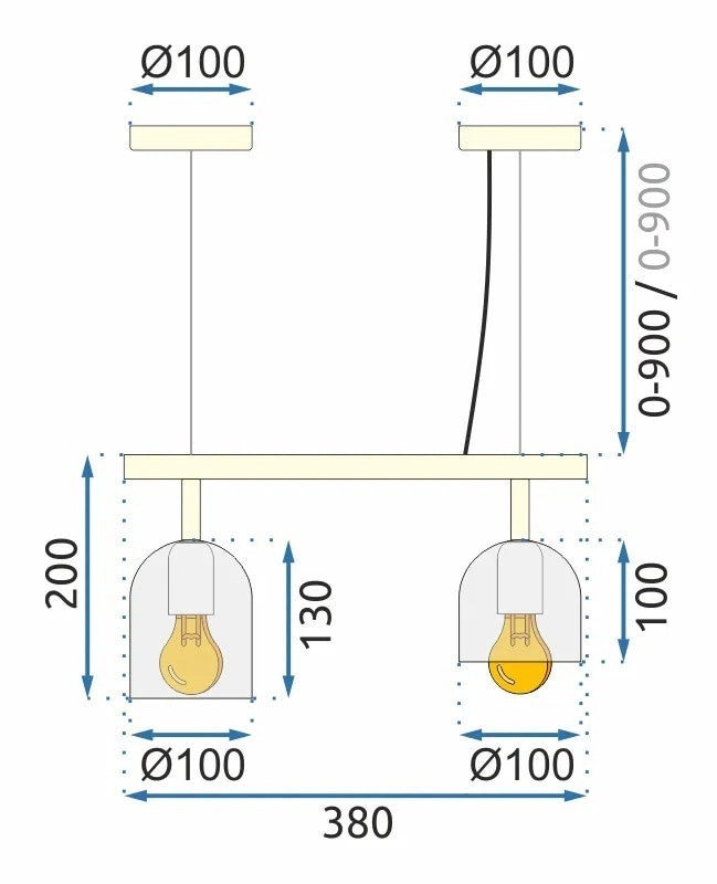 Lampada APP1033-2C Black