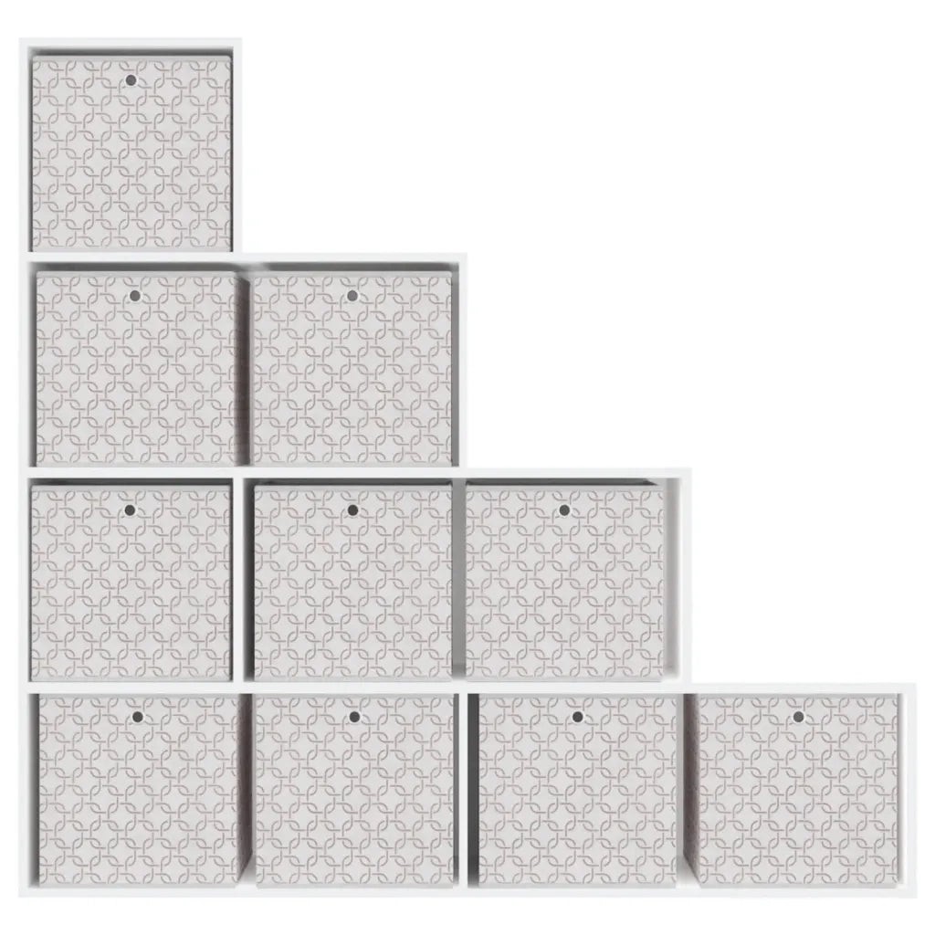 Scatole Portaoggetti 10 pz Crema 32x32x32cm Tessuto non Tessuto CFW4522351
