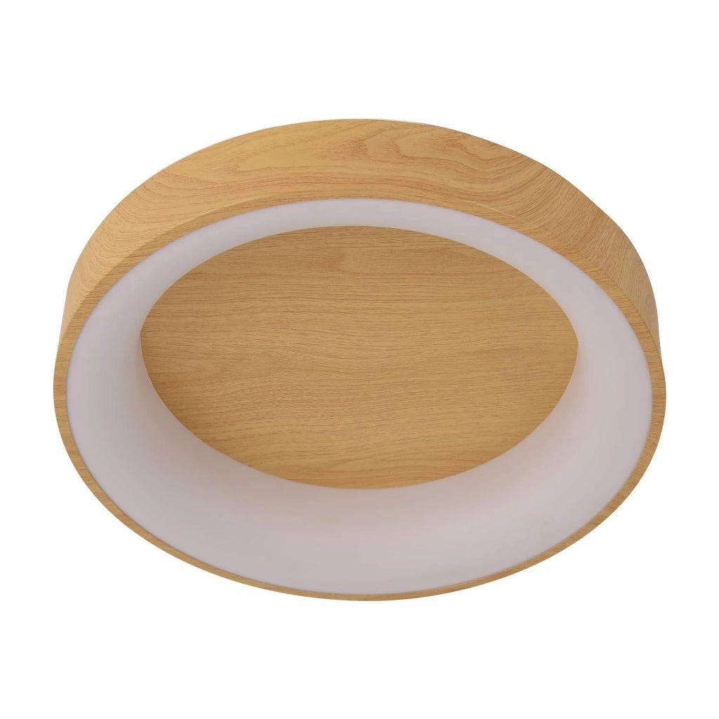 LÚZETE - PLAFONIERA LED 46 W REGOLABILE CON TELECOMANDO EFFETTO LEGNO HARALD