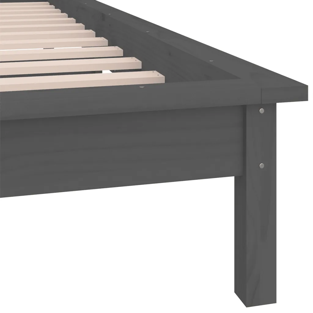 Giroletto LED Grigio 75x190 cm 2FT6 Small Single Legno Massello cod mxl 60787