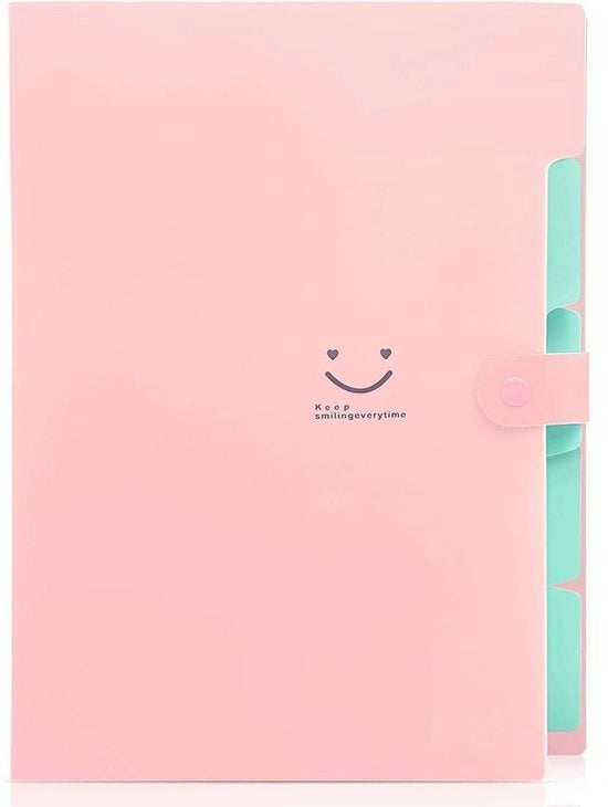 Organizzatore di documenti - Mappen per A4 per ufficio - Organizzatore di documenti con 5 contenitori - Cartellino espandibile con chiusura a gomito - Adatto per uffici domestici - 32,5 cm * 24 * 1,7 cm