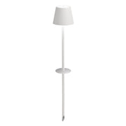Zafferano Poldina Lampada da giardino con picchetto a batteria ricaricabile portatile colore Bianco - Illuminazione LED touch dimmerabile per esterni