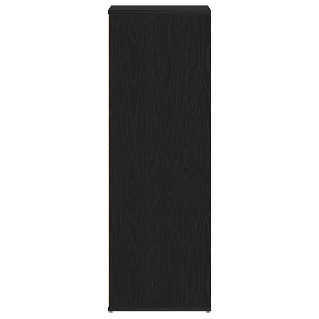 Scarpiera-Scaffale per scarpe Rovere Nero 54x34x100,5 cm in Legno Multistrato