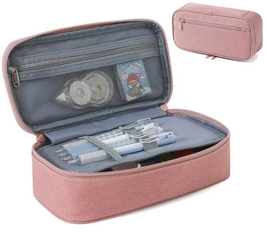 Etui unico per 1 oggetto Etui con 3 compartimenti Etui grande capacità Etui per bambine Etui per bambini Etui per adolescenti Etui per adulti Etui con chiusura fissa Etui con maniglia per scuola e ufficio Etui rosso