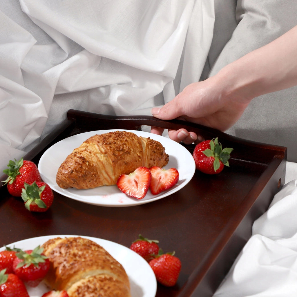 Tavolino da colazione pieghevole in legno KADAX per laptop da letto, vassoio regalo