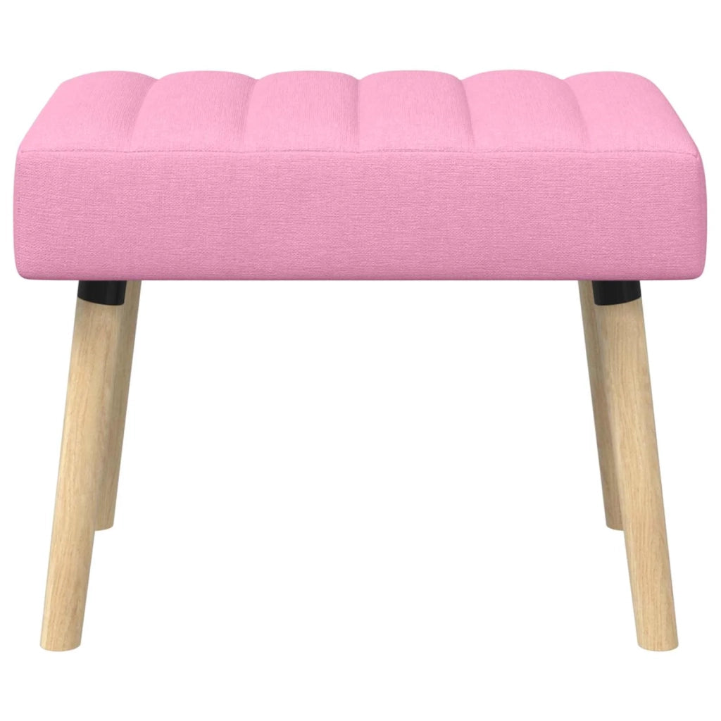 Panchina trapuntata a canale Rosa 60 x 40 x 45 cm Tessuto 42038471