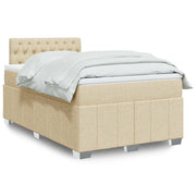 Giroletto a Molle con Materasso Crema 120x200 cm in Tessuto