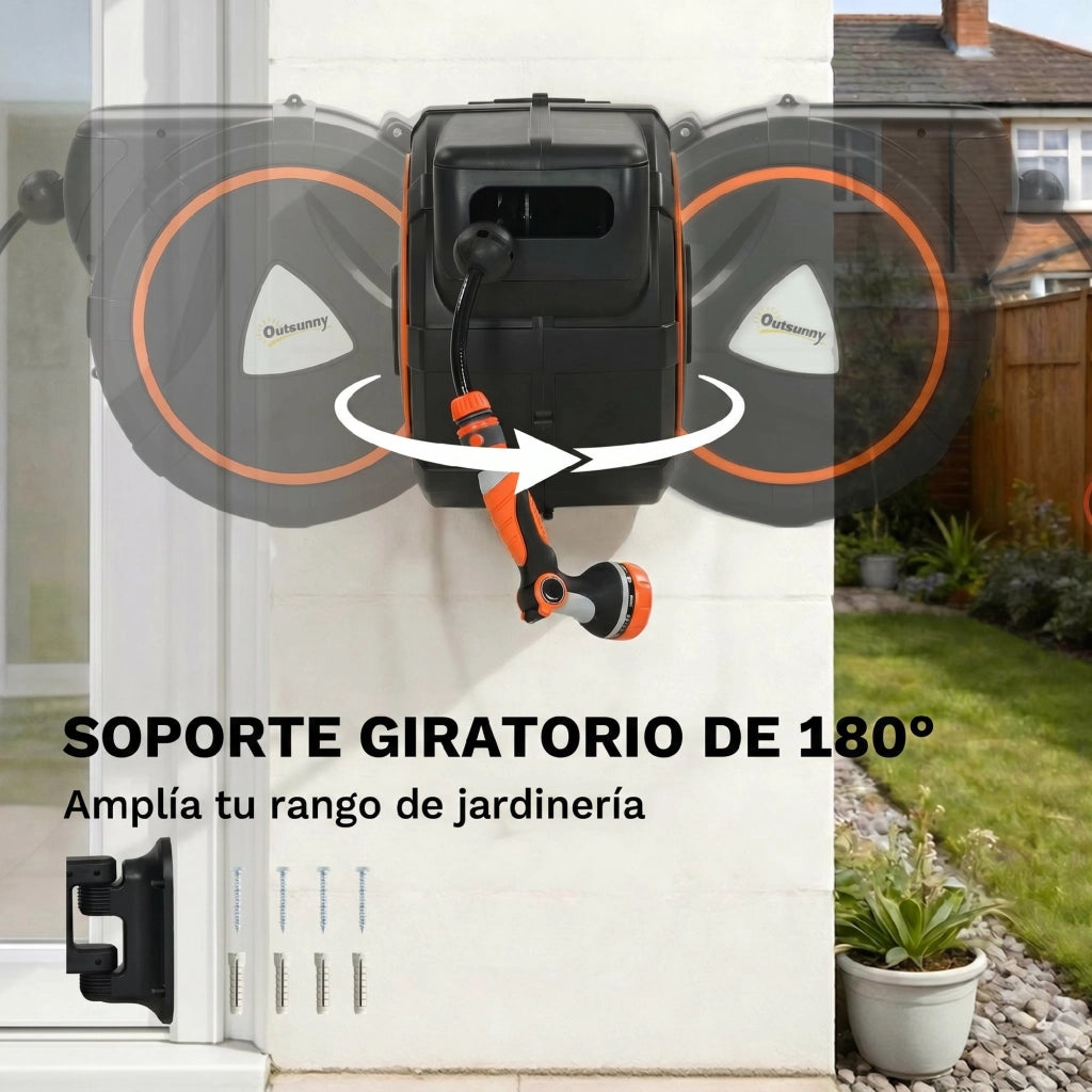 Carrete Mangiare Retrattile 28+2 m ¨C zephmum ¨C Arancione