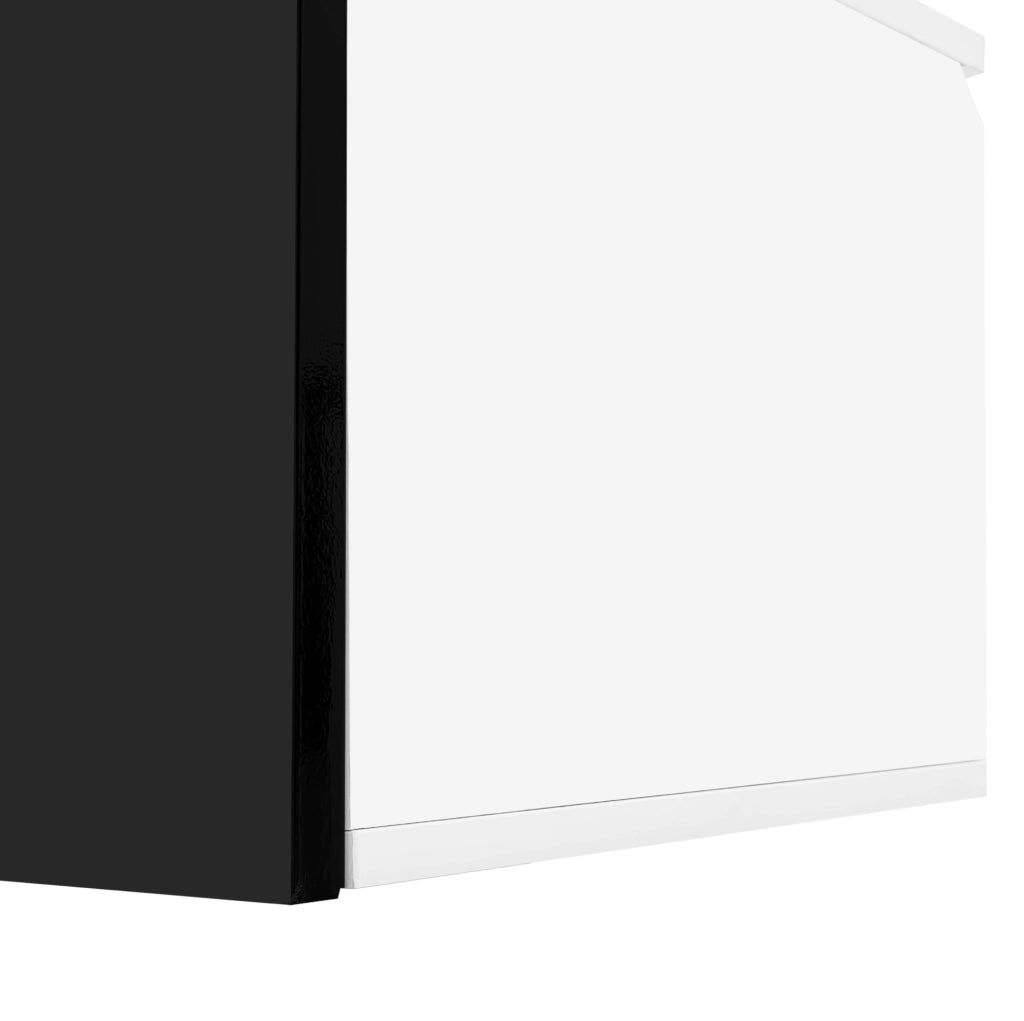 Mobile TV 180 cm nero e bianco con LED a 16 colori via Bluetooth; 3 ante