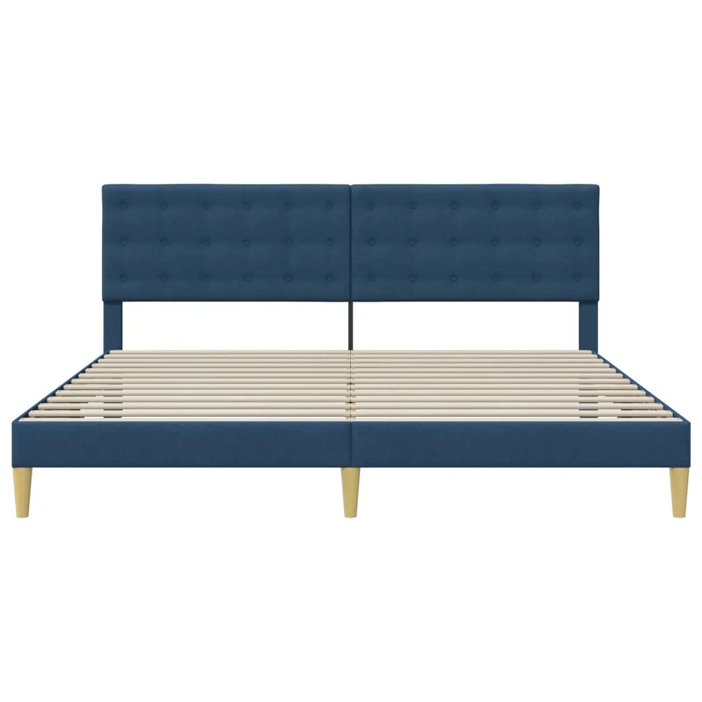 Struttura del letto con testiera Blu 180 x 200 cm Tessuto 42027814