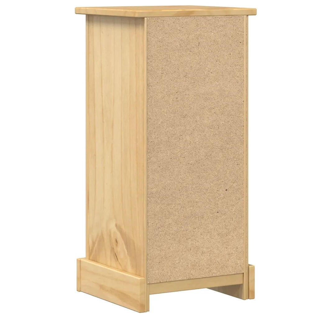 Comodino | Armadio da Notte | Mobiletto da notte Corona 35x32,5x74 cm in Legno Massello di Pino