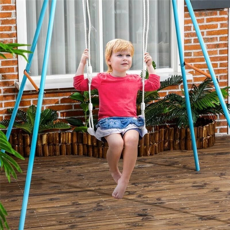 ALTALENA PER BAMBINI 9-36 MESI IN PP E PE CON CORDA REGOLABILE E LUCI LED, 39X16.5X120-180 CM, BIANCO