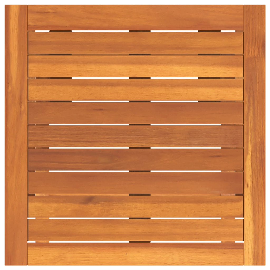 3 Pezzi Lettini con Tavolino in Legno Massello di Acacia
