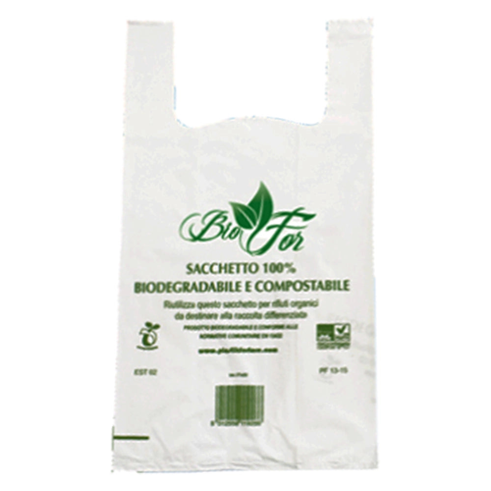 BUSTE SHOPPER COMPOSTABILI Maxi gr.12,5 - 30+20x60 cf.500 pz  - BricoGo