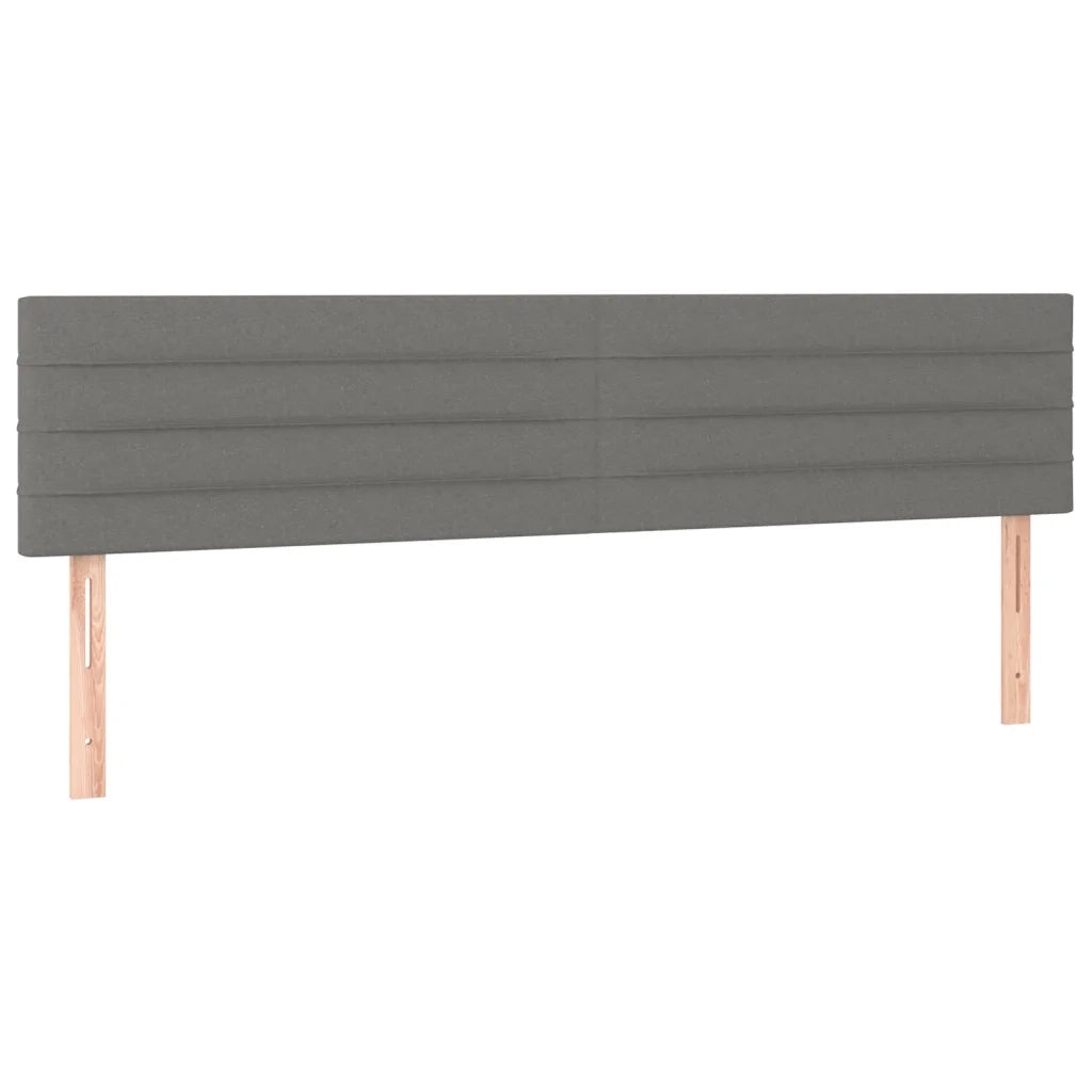 Giroletto a Molle con Materasso Grigio Scuro 160x200 cm Tessuto 3126334