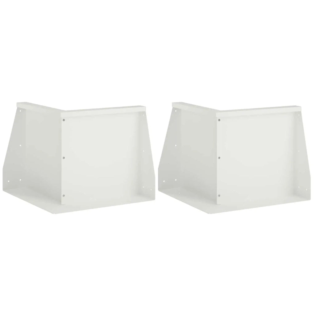 Muro di contenimento 2 pz 50 x 50 x 30 cm Acciaio Bianco 8015160